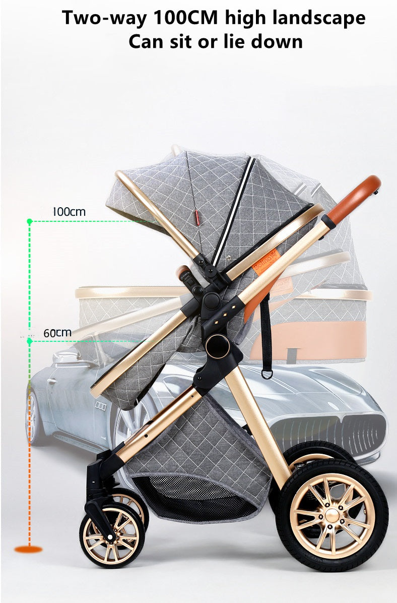 Bolina Lightweight 3 In 1 Luxury Baby Stroller With Car Seat