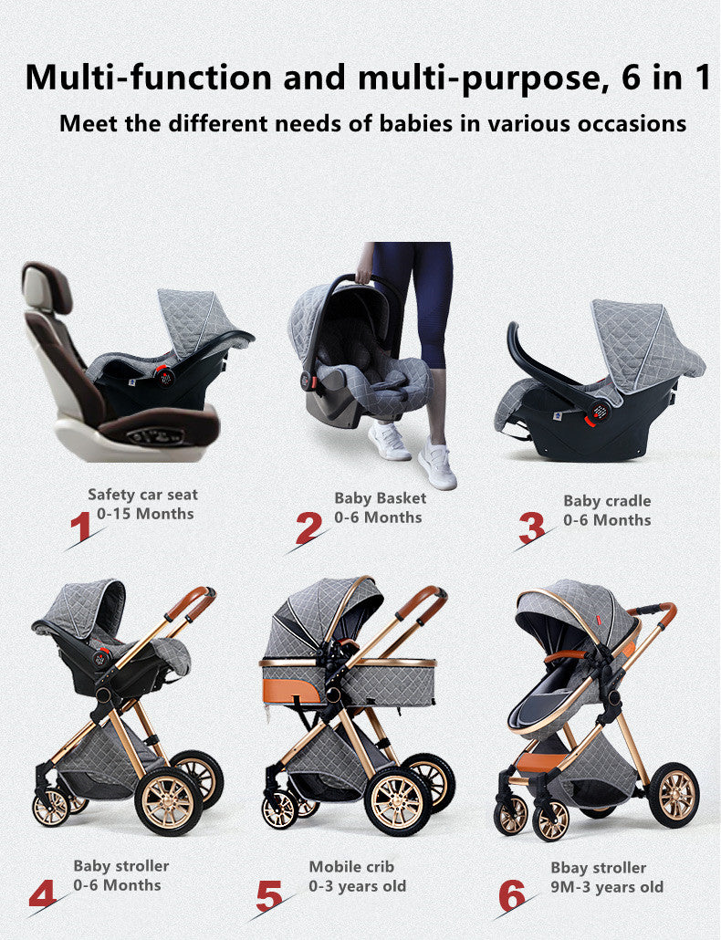 Bolina Lightweight 3 In 1 Luxury Baby Stroller With Car Seat