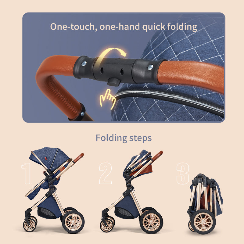 Bolina Lightweight 3 In 1 Luxury Baby Stroller With Car Seat