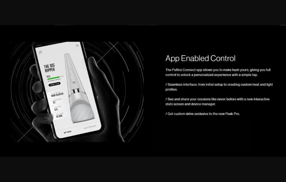 Puffco New Peak Pro 3DXL eRig V2.0 on Mind Vapes App Enabled Control